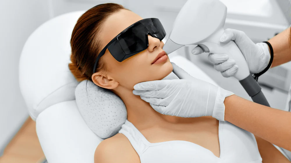 laser on the face