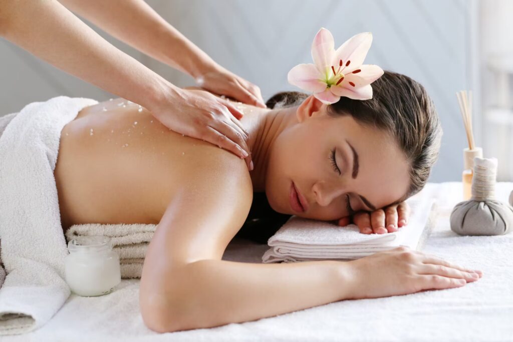 giving a massage to a person