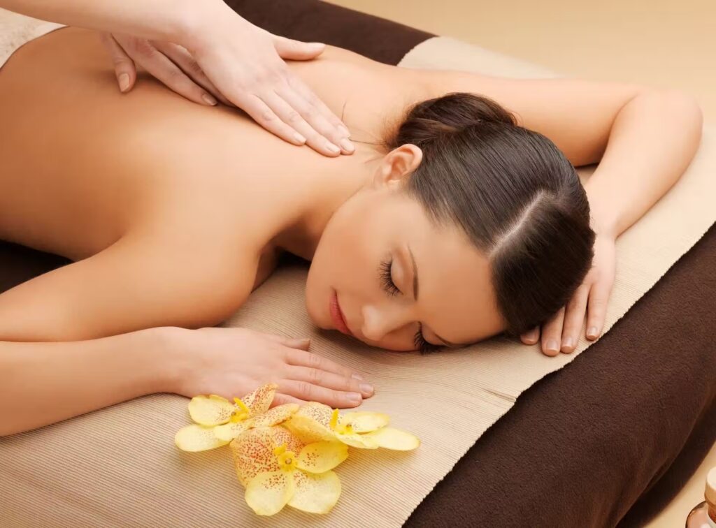 giving a massage to a person